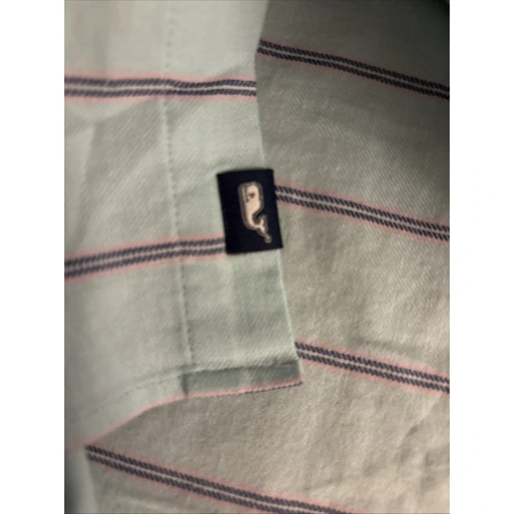 Vineyard Vines Mens Shirt Size 2XL Slim Longshore Light Teal - Picture 4 of 5